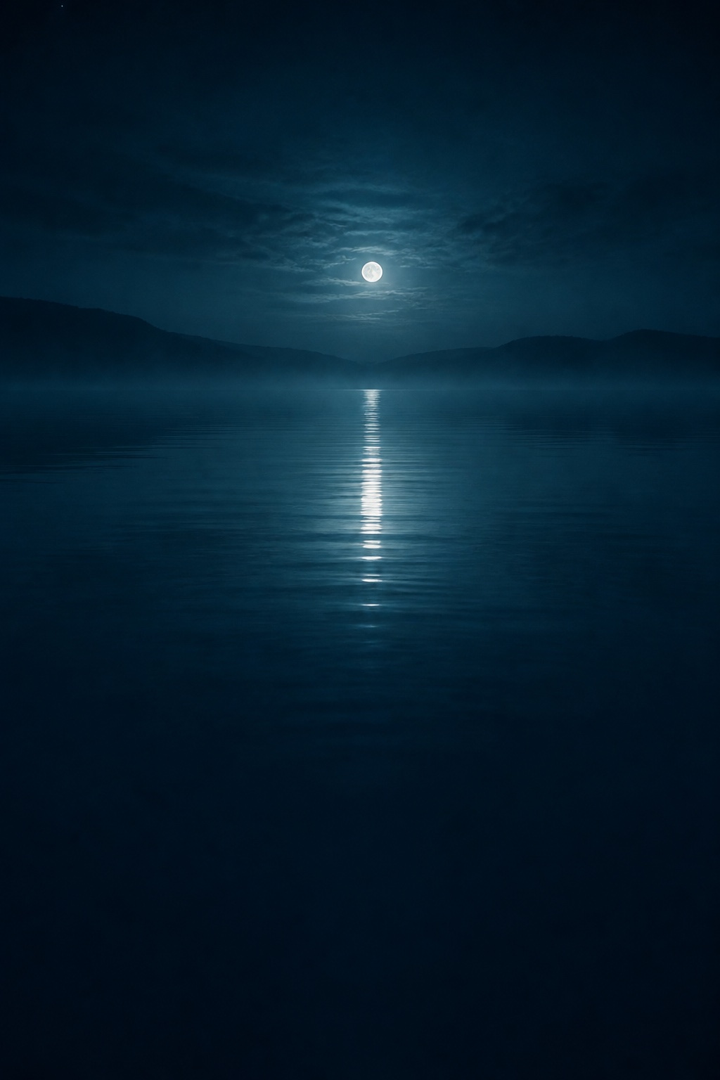 Still blue water artwork for the Still Water meditation track