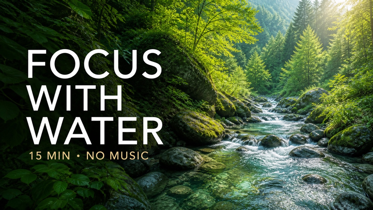 A bright mountain stream flowing through a green spring valley